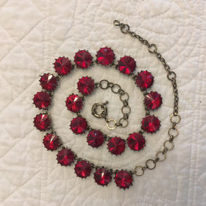 RED RED RED Popbasic rhinestone necklace 22 max